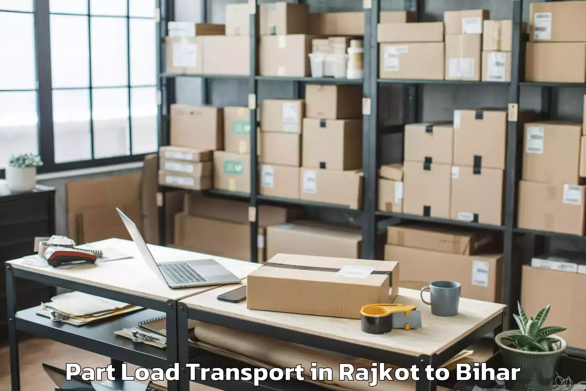 Reliable Rajkot to Ladania Part Load Transport